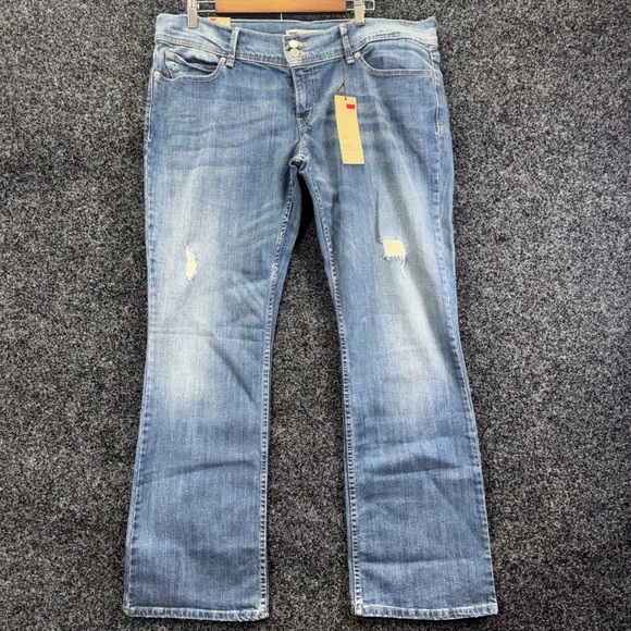 Levi's Denim - Levis 524 Too Superlow Bootcut Skinny Jeans Blue Denim Ultra Low Rise Size 6 NEW